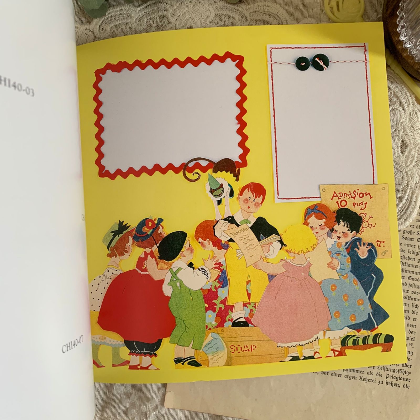 世界で一つのジャンクジャーナルに1940年代スクラップブック 紙モノ洋書 d52566f8bec4b3fae0dc5d4801d451