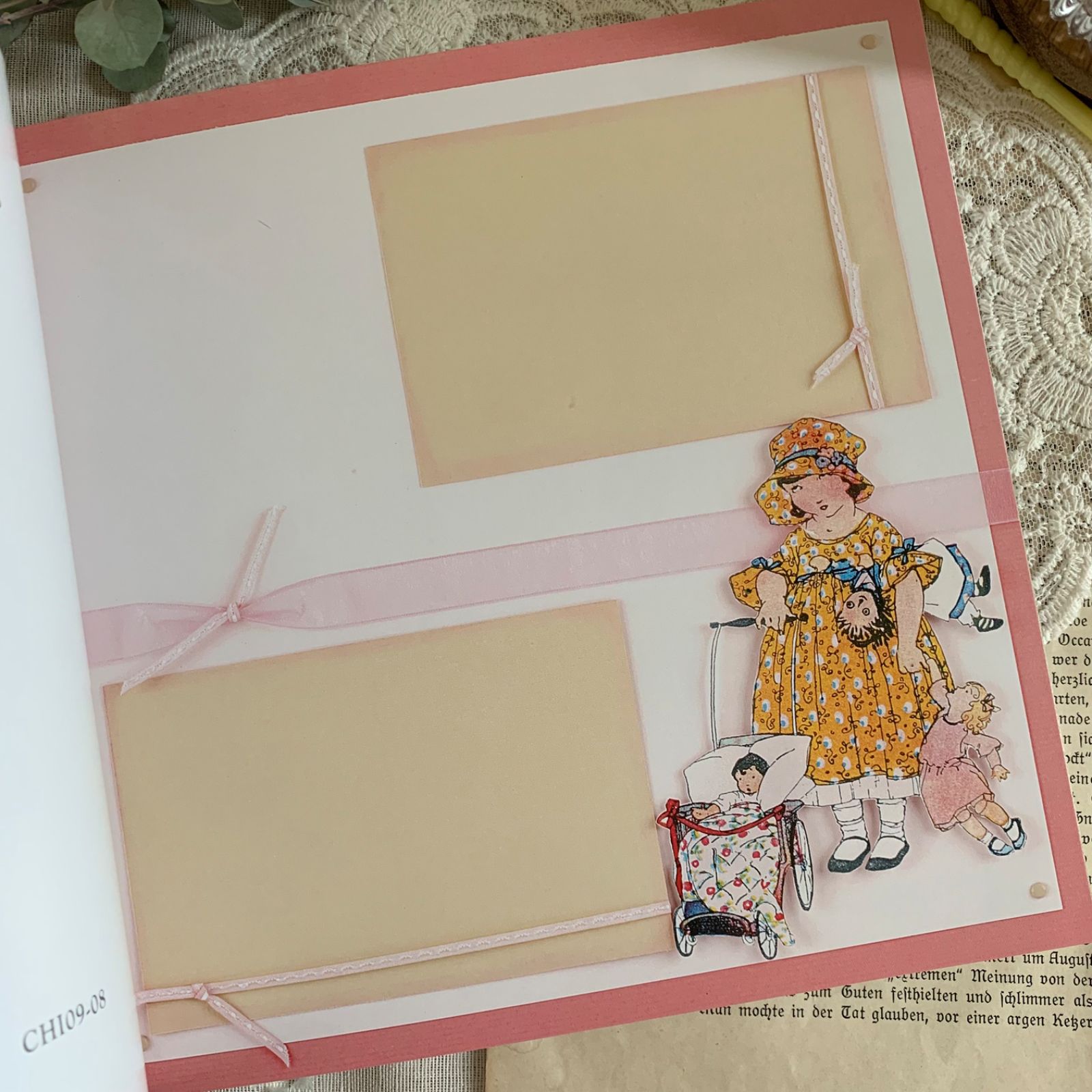 海外 ヴィンテージ風 洋書 スクラップブック ジャンクジャーナル