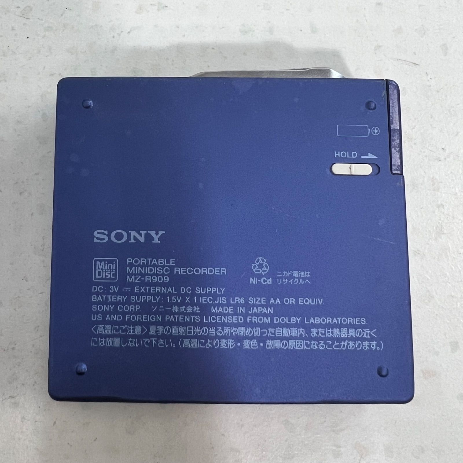 ジャンク】ソニー SONY MZ-R909 ポータブルMDプレーヤー MD - メルカリ