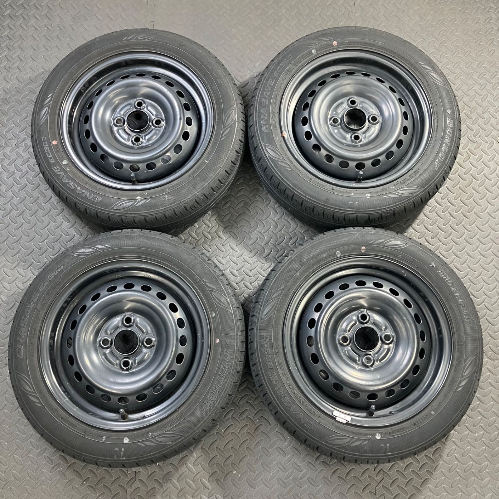 最終値下げ　ダイハツ純正ホイール、ダンロップエナセーブ155/65R14 20年 155/65R14 ダンロップ エナセーブ EC300 ホンダ JF3 N-BOX N-WGN
