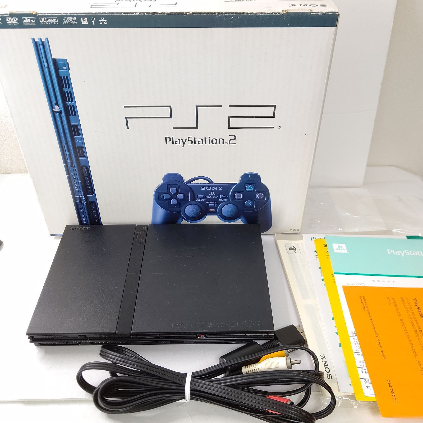SONY PS2 本体一式 薄型 チャコールブラック SCPH-90000 メモリー