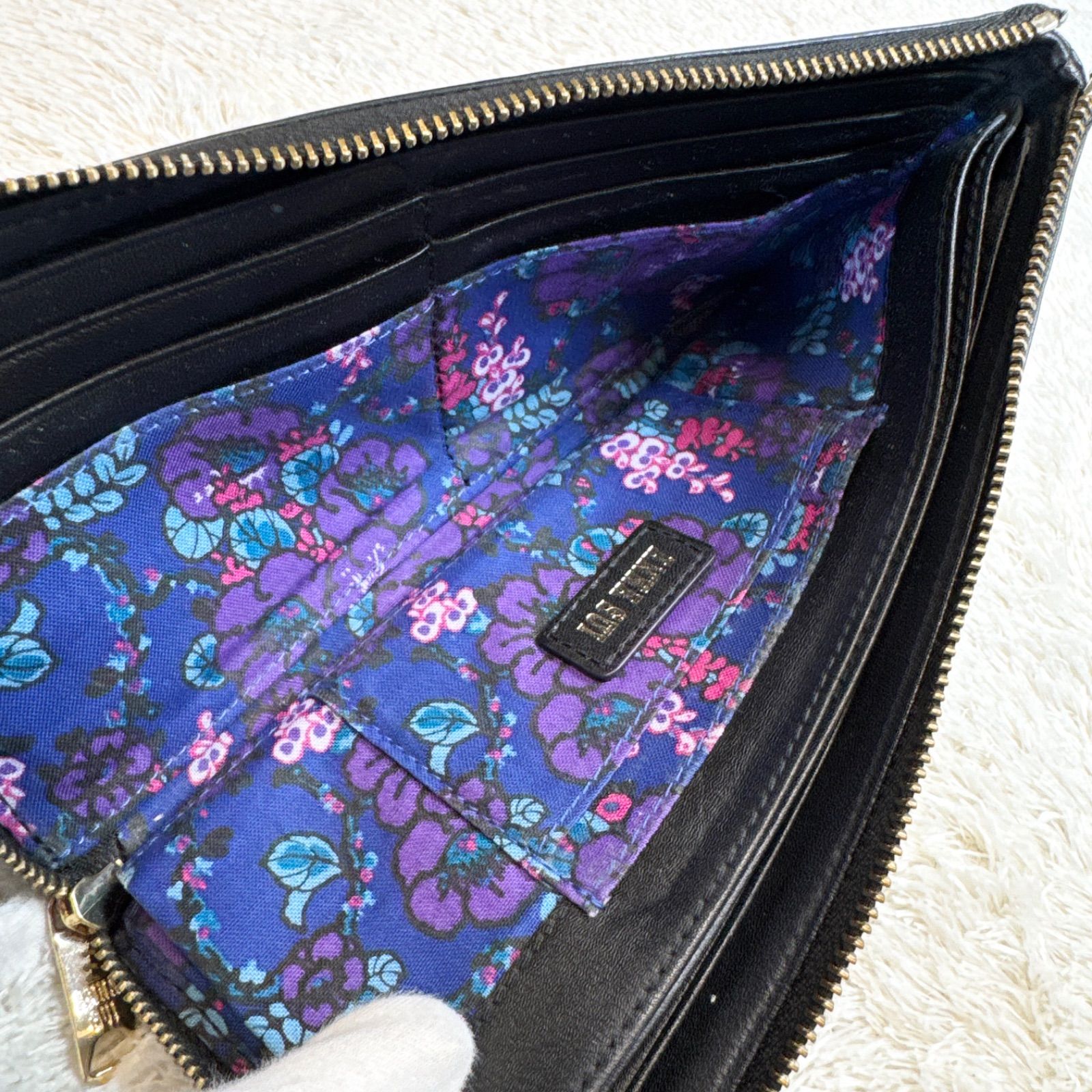 ANNA SUI アナスイ 長財布 L字ファスナー レザー 猫モチーフ - メルカリ