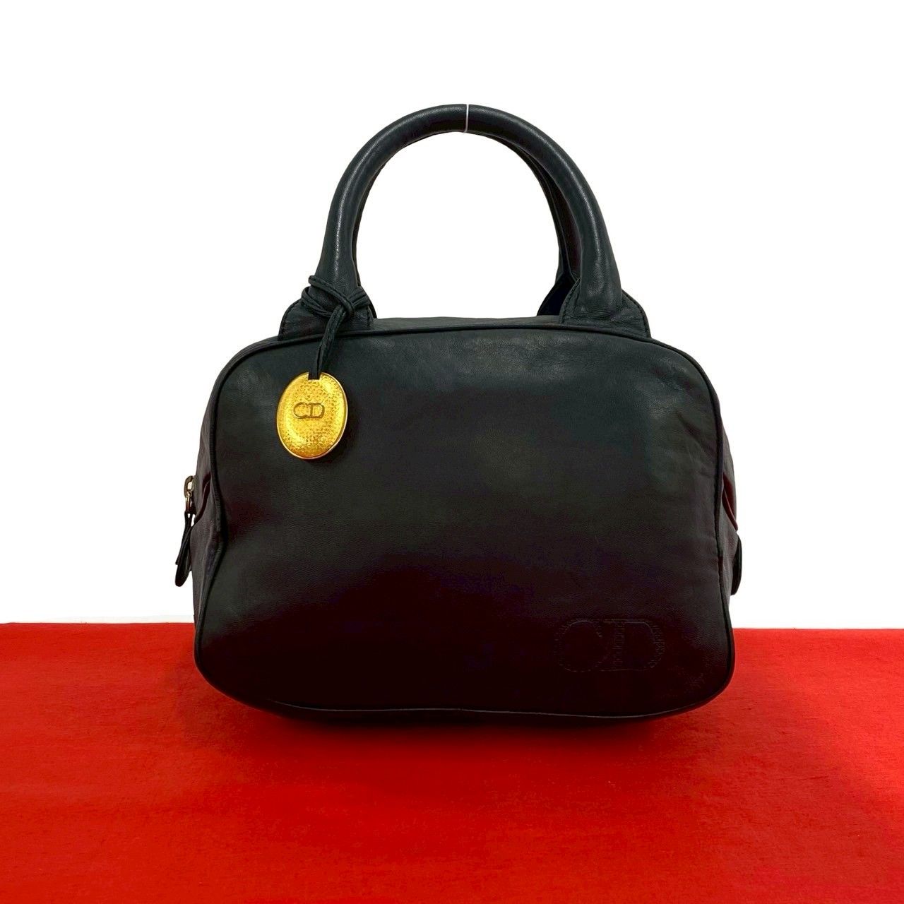 Christian Dior ボストンバッグ レザー ブラック DIOR × ERL サドルバッグ ボストンバッグ レザー ブラック 2WAY
