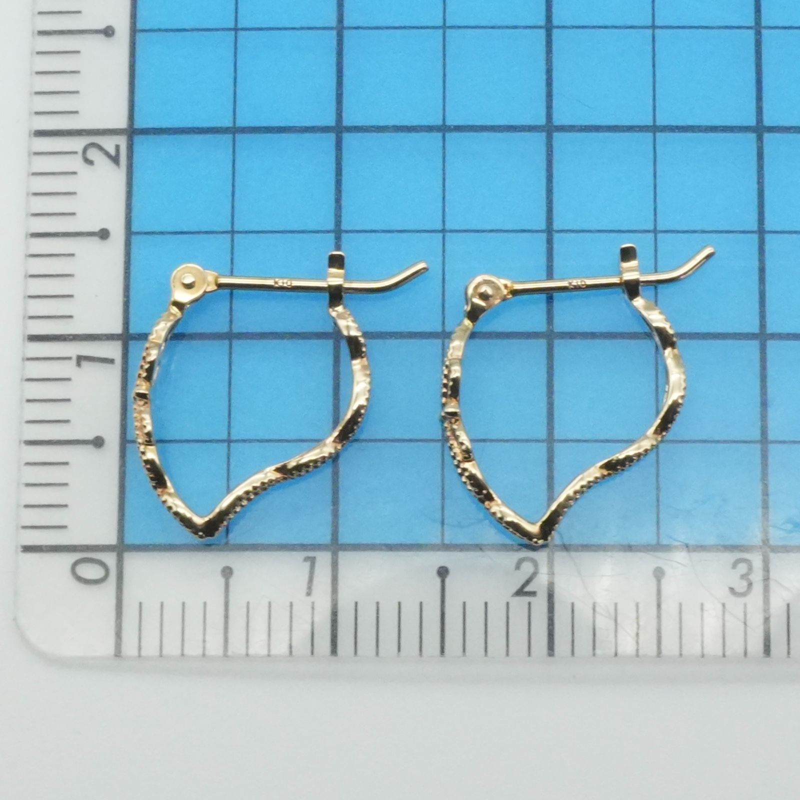 美品 アガット 透かし K10 フープ ピアス フラワー/25-2108 - メルカリ