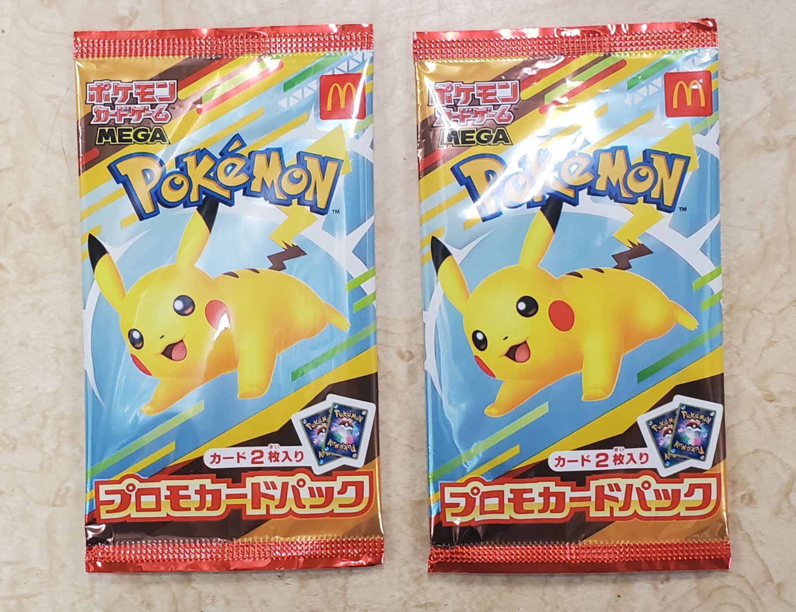 ポケモンカード ピカチュウ マクドナルド プロモ未開封パック2パック 新品未開封】プロモカードパック2セット マクドナルドハッピーセット