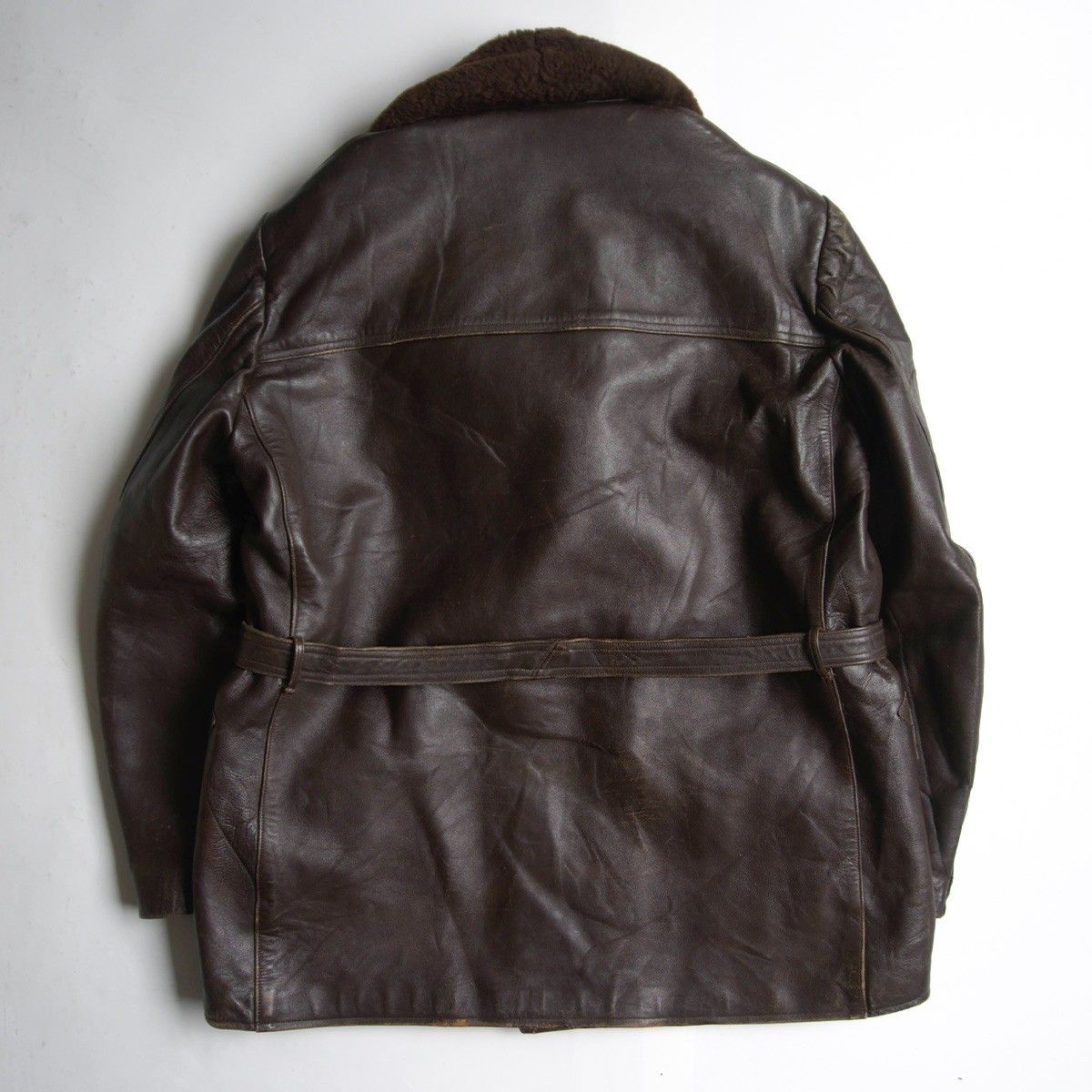 雰囲気抜群】 50-60s VINTAGE LEATHER JACKET【レザー カーコート】52 
