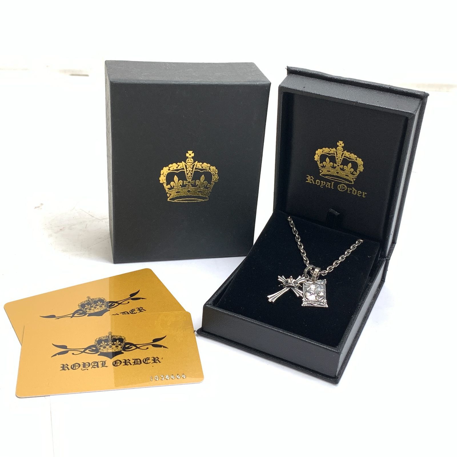 f001 J ROYAL ORDER ロイヤルオーダー チャーム2個 BELIEVE クロス 