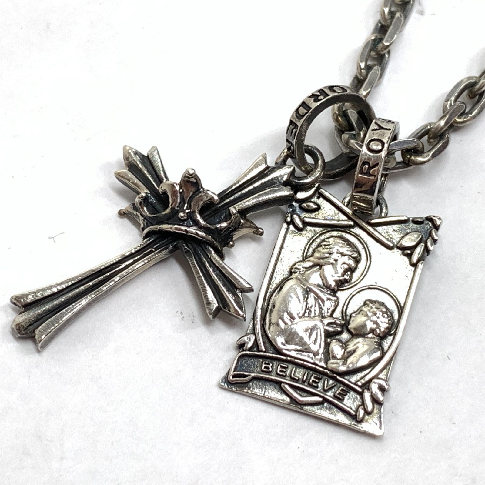 f001 A ROYAL ORDER ロイヤルオーダー ネックレス BELIEVE クロス