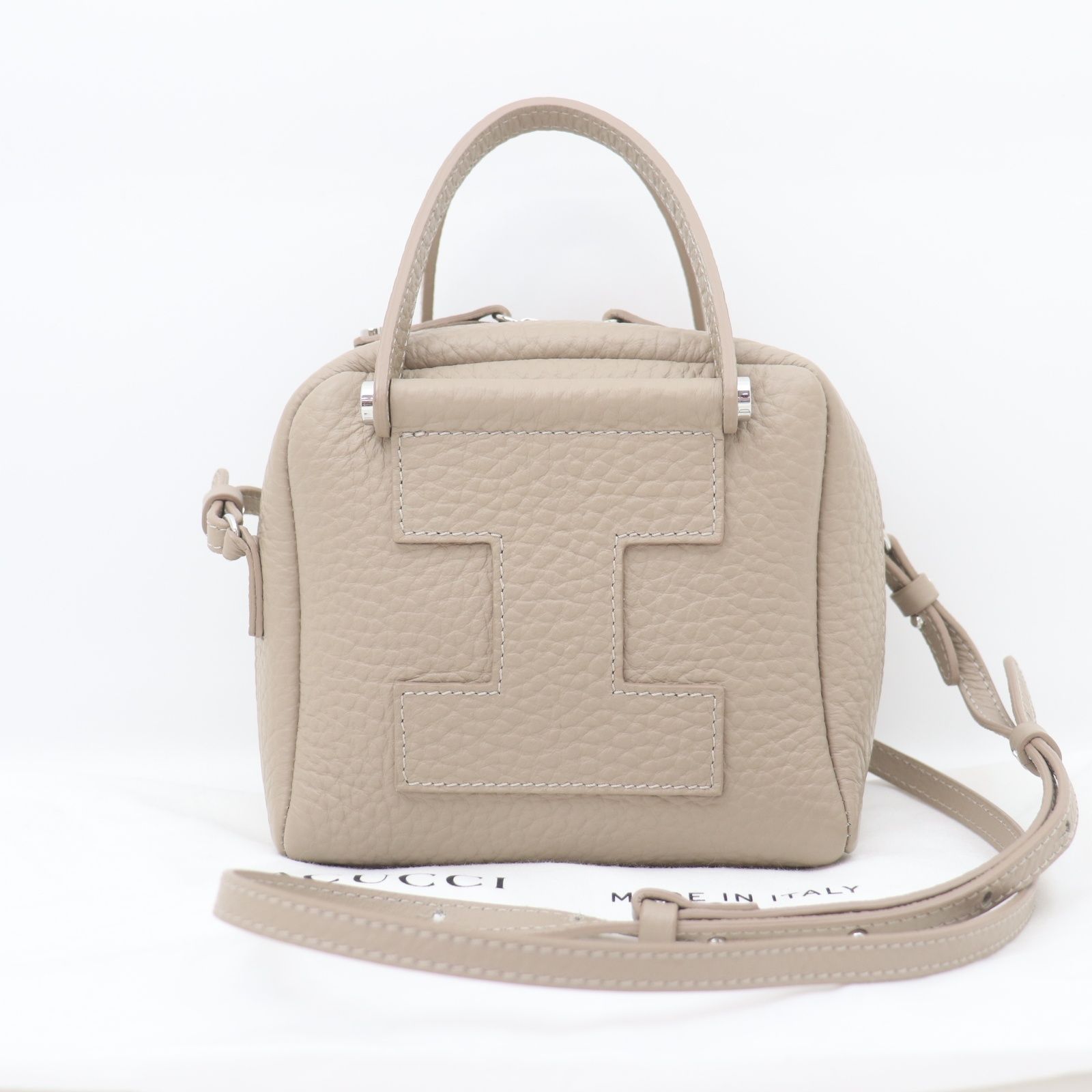 ITS8OJCU2UR6 美品 IAGUCCI イアクッチ クーポラ ショルダーバッグ レザー グレー  阪神梅田店限定 かばん バッグ 保存袋 ITS8OJCU2UR6 美品 IAGUCCI イアクッチ クーポラ ショルダーバッグ