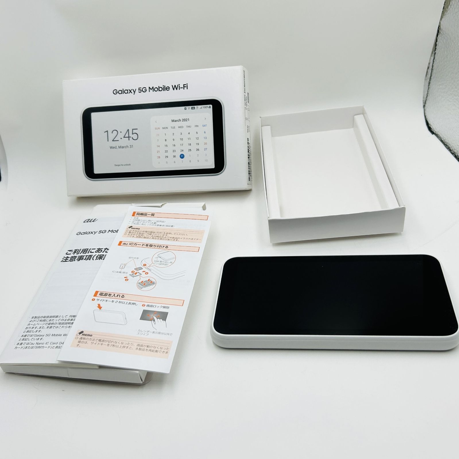 Galaxy 5G Mobile Wi-Fi 白ロム 中古品 欠品無し Galaxy 5G Mobile 周辺
