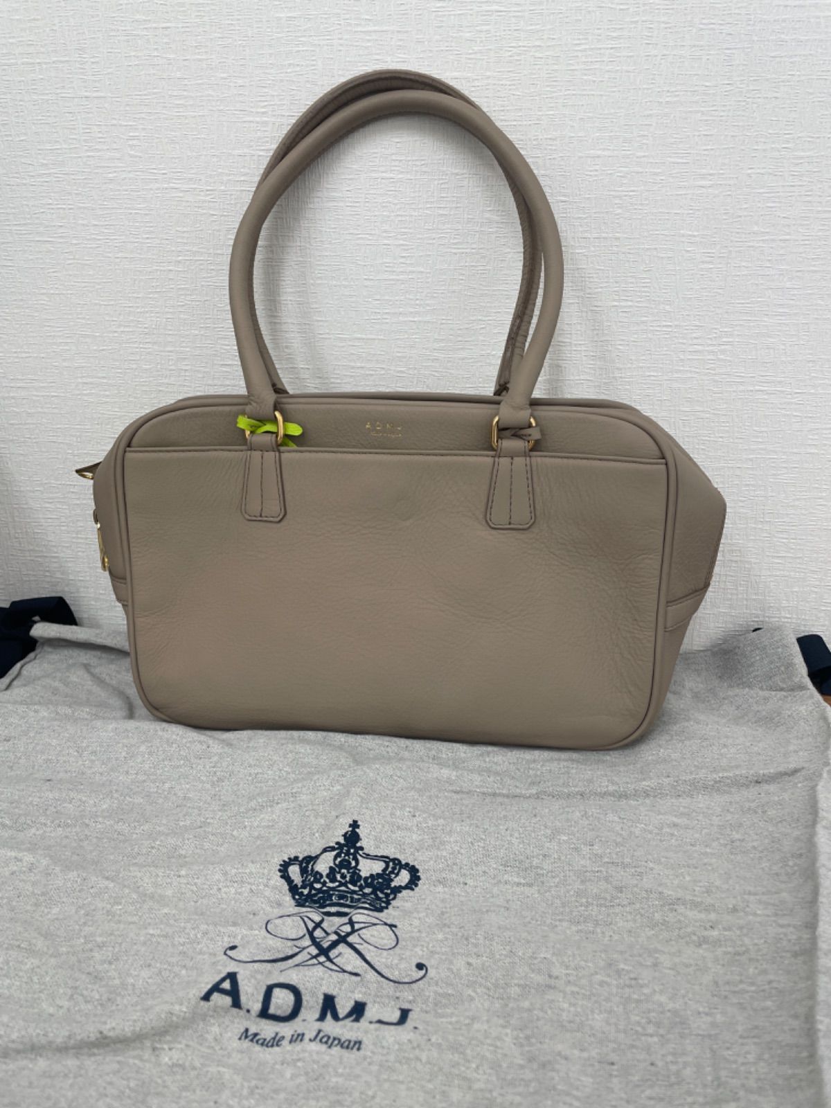 R【ヴィンテージ】ADMJ ハンドバッグ レザー グレー レディース 付属品