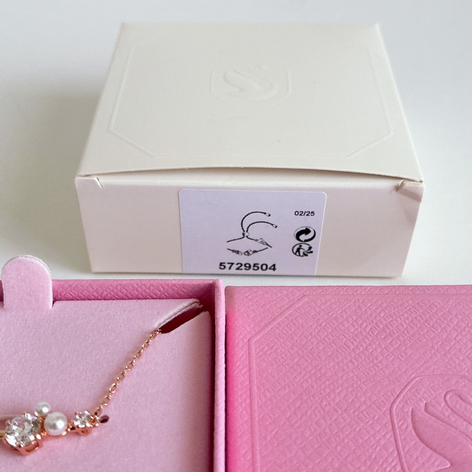 箱付き！】 SWAROVSKI Constella クリスタル パール ネックレス ローズ 