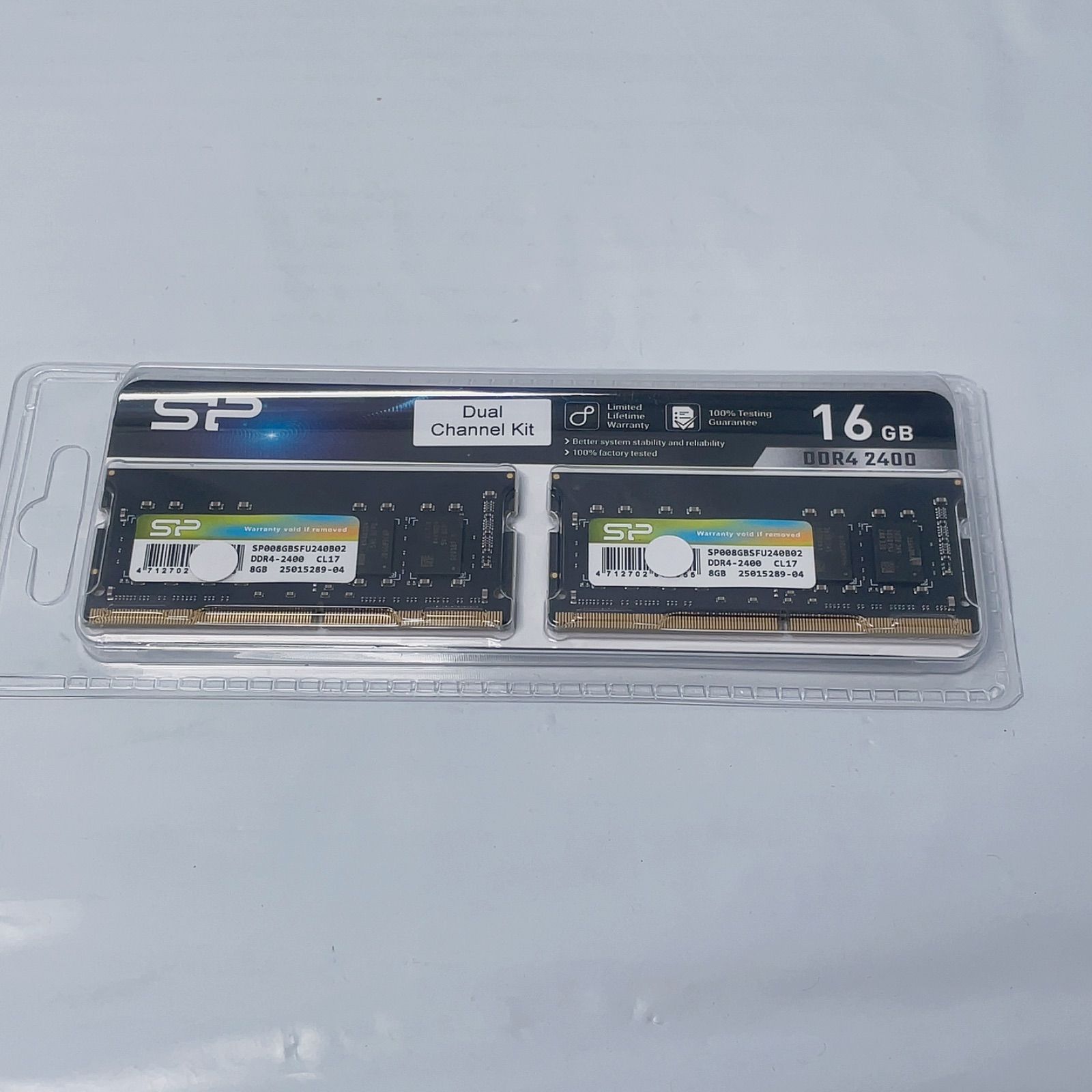 シリコンパワー メモリ DDR4-2400 16GB 試着のみ、2枚組）Silicon