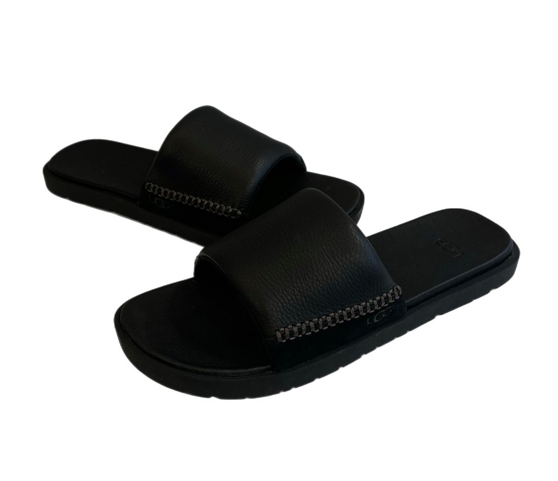 アグ UGG シーサイド II スライド Seaside II Slide レザーサンダル 黒