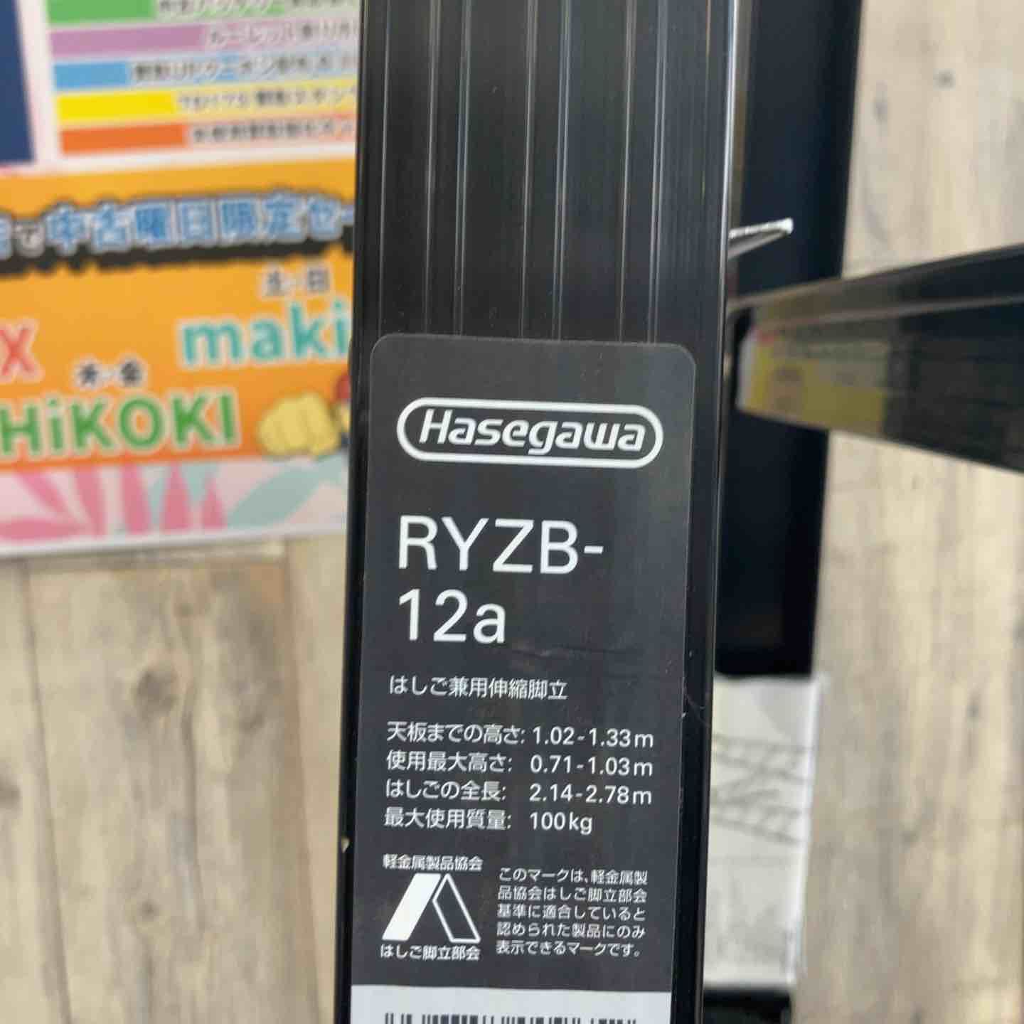 中古美品】Hasegawa(ハセガワ)ワンタッチバー付 伸縮式はしご兼用脚立