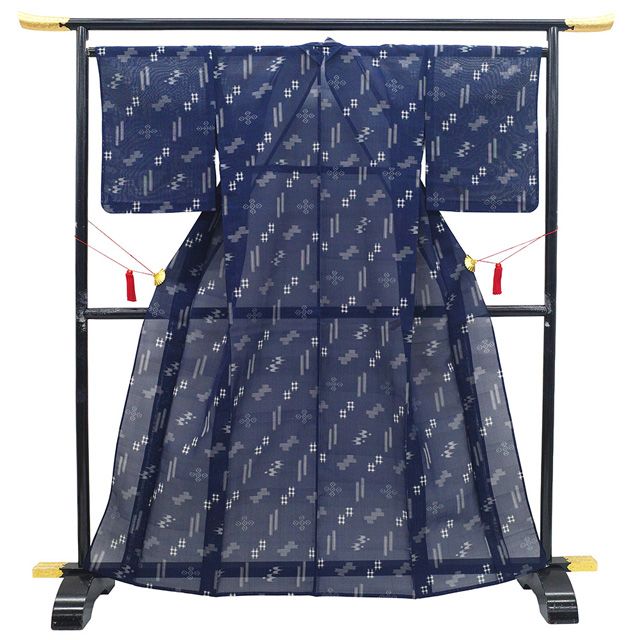 新古品】 夏物 本場琉球かすり 夏琉球 単衣 着物 未使用 伝統工芸品