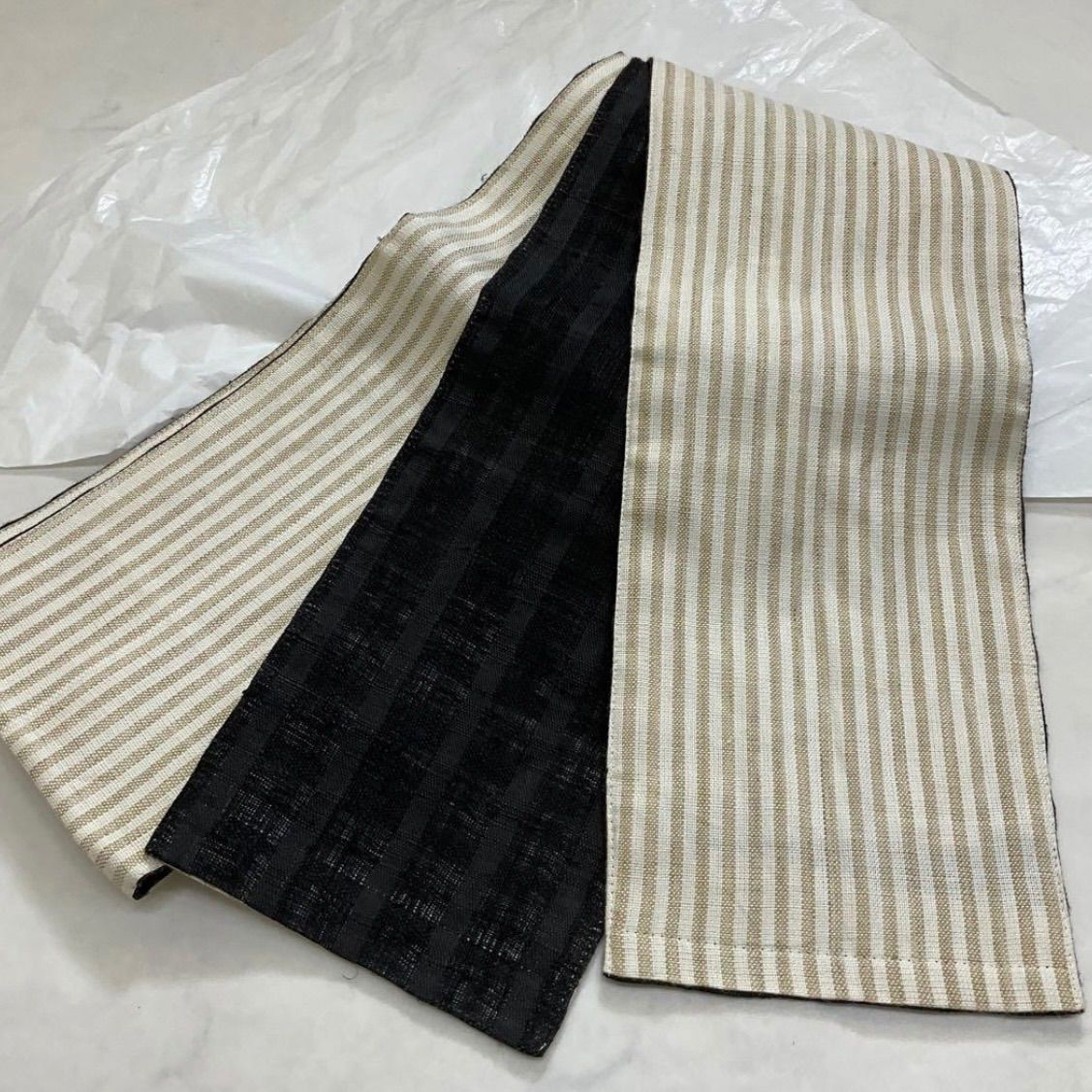 kimonoarisa◆夏物夏帯◆本麻の素敵な半幅帯◆リバーシブル◆半幅帯◆半巾帯小袋帯◆357㎝ 9,540円