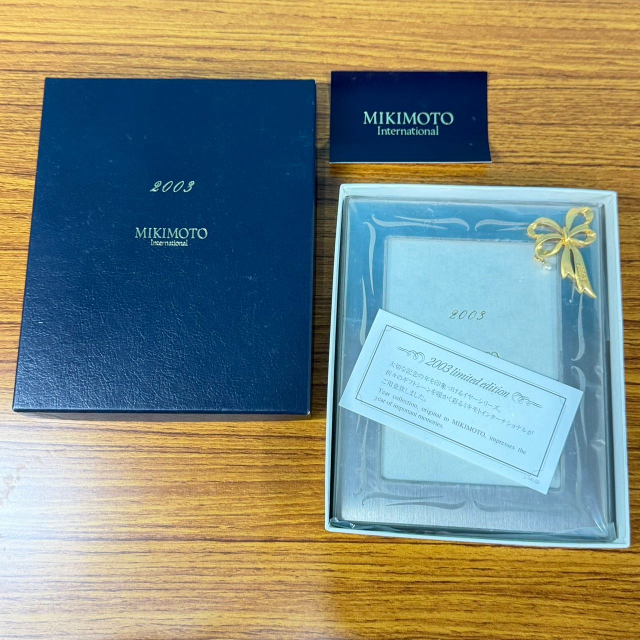 ミキモト 2003年　限定　ベビーパール　トレイ＆フォトフレーム　未使用 WB189 箱付 MIKIMOTO ミキモト イヤーシリーズ 2003 limited edition