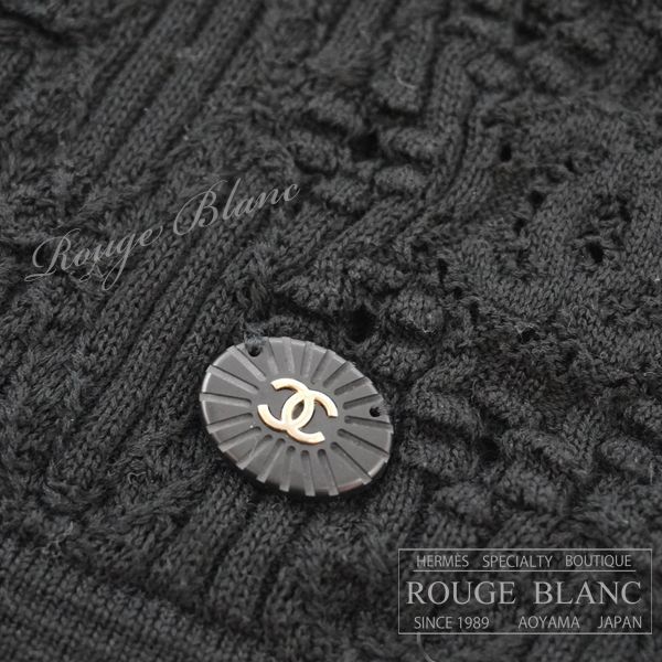 シャネル　20C　半袖ニット　トップス　ブラック　＃34　ココマーク 【中古】 中古・古着通販】CHANEL (シャネル) ココマーク半袖ニット ブラック