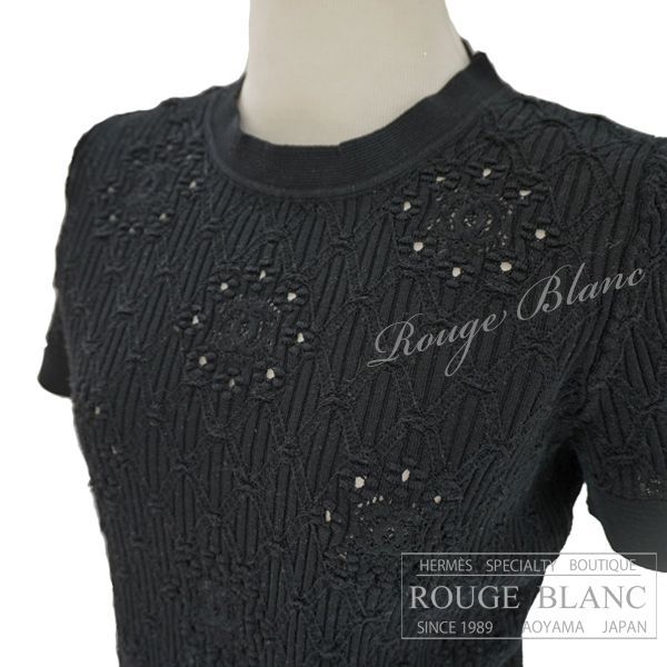 シャネル 20C 半袖ニット トップス ブラック #34 ココマーク 【中古 シャネル 20C 半袖ニット トップス ブラック #34 ココマーク 【中古
