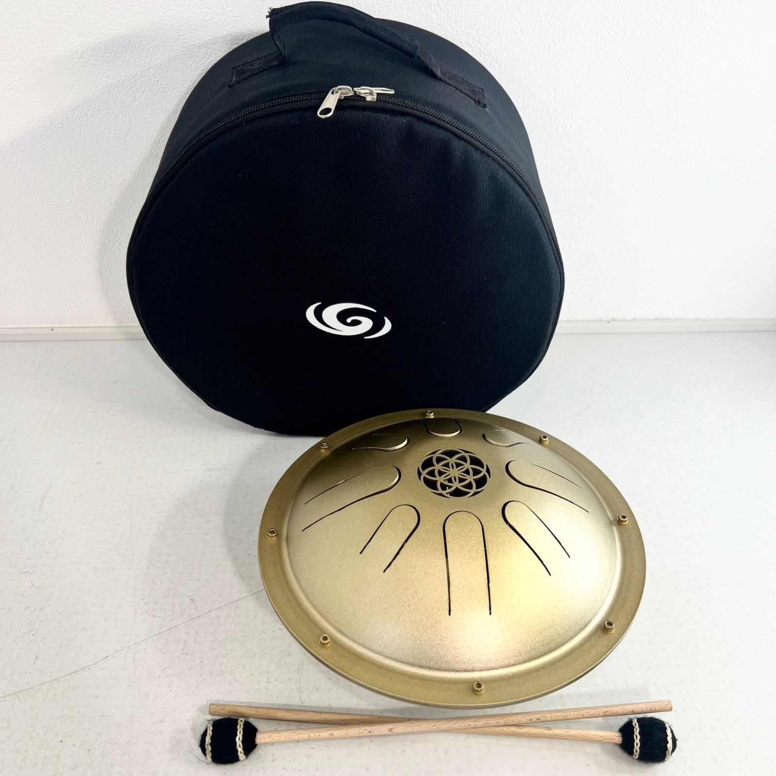 【ケース付き】ガンクドラム ソルフェジオ 倍音楽器 打楽器 スピリチュアル 瞑想 音楽 演奏