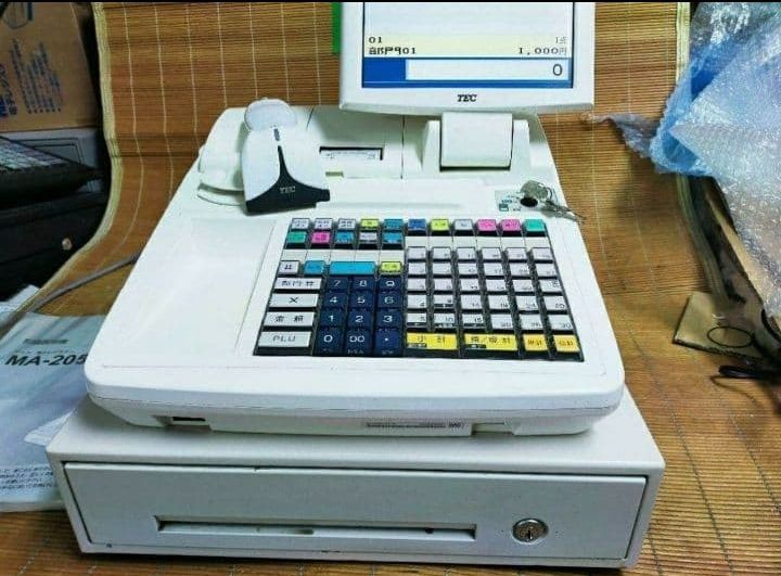 【値下中】テックレジスターMA-2055　インボイス対応スキャナー付き TOSHIBA（東芝） 東芝テック MA-2055-V2-R ホワイト POSレジスター