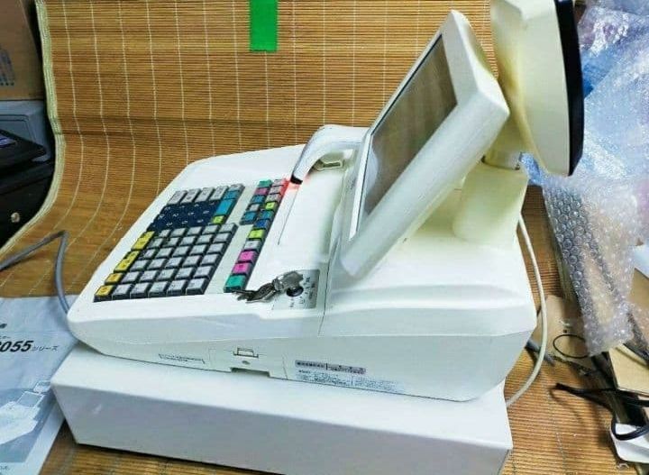 【値下げ】テックレジスターMA-2055　インボイス対応スキャナー付きレジスター TOSHIBA（東芝） 東芝テック MA-2055-V2-R ホワイト POSレジスター