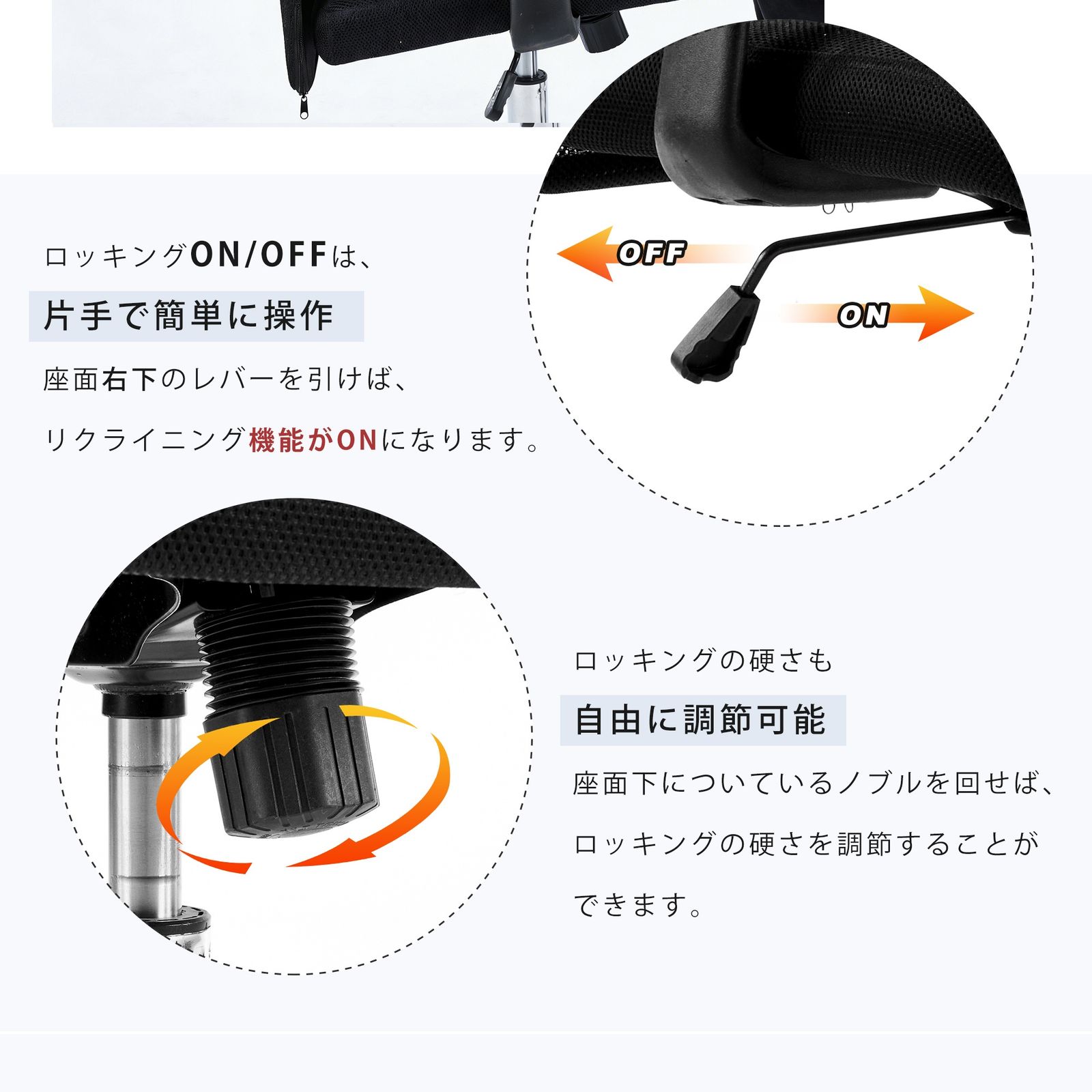 数量限定｜フィスチェア メッシュ おしゃれ ハイバック コンパクト 腰 
