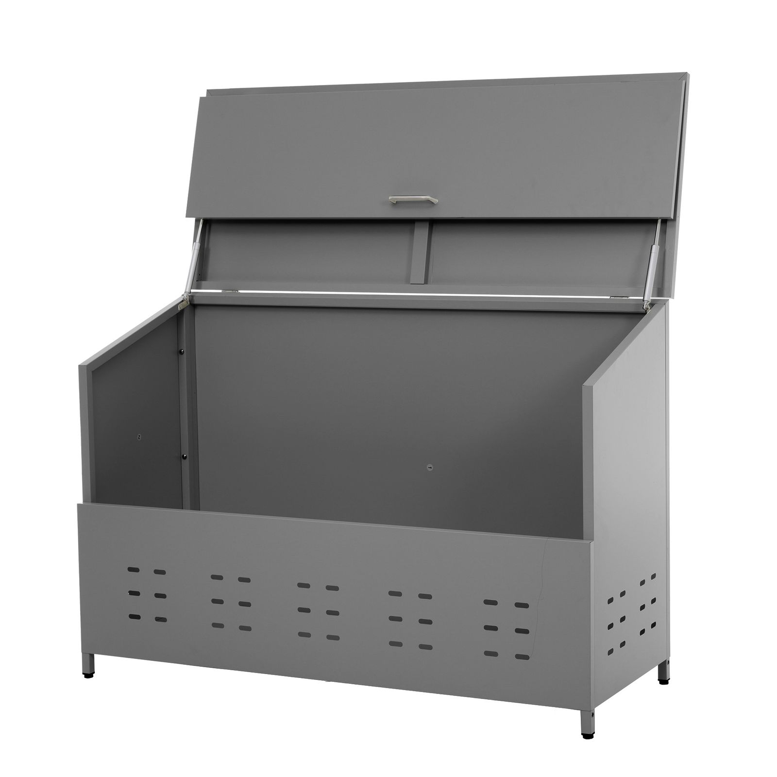 送料込み❣ 新品未使用 屋外 ゴミ箱 収納庫 308L 大容量 自立蓋 通気性 頑丈 大型 安定 簡単組 1409374 新入荷｜ゴミ箱 屋外 収納庫 大容量 308L 自立できる蓋 通気性抜群