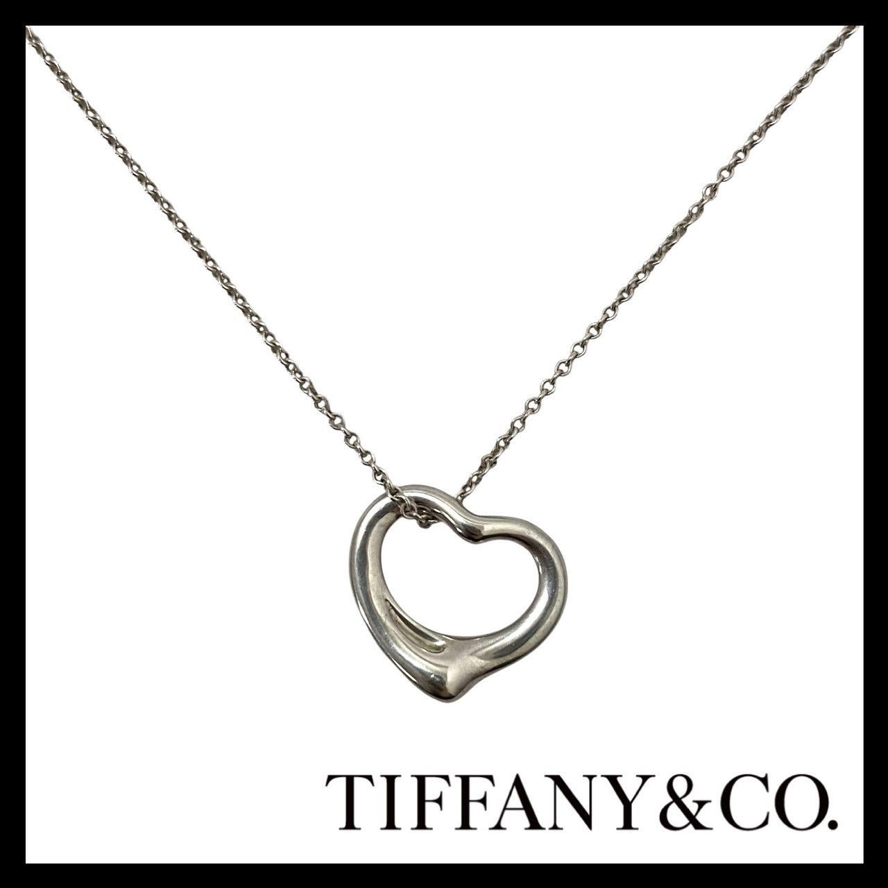 TIFFANY&Co.】オープンハート ネックレス ELSA PERETTI/エルサ