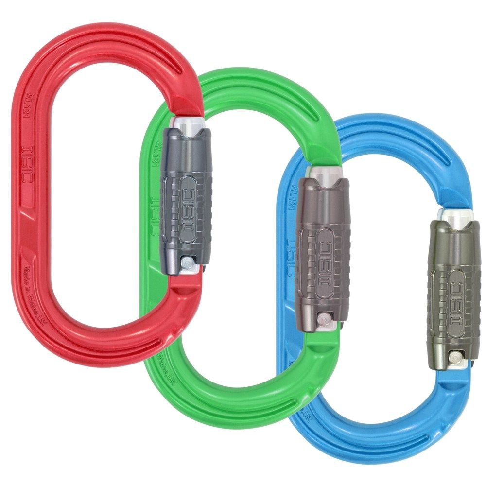 ISC Aluminium Oval Karabiner アルミニウム オーバル カラビナ 3-Pack