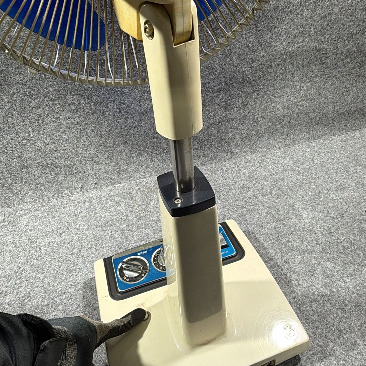 動作OK】東芝 扇風機 H-30D13 ブルー羽根 30cm 昭和レトロ TOSHIBA 首
