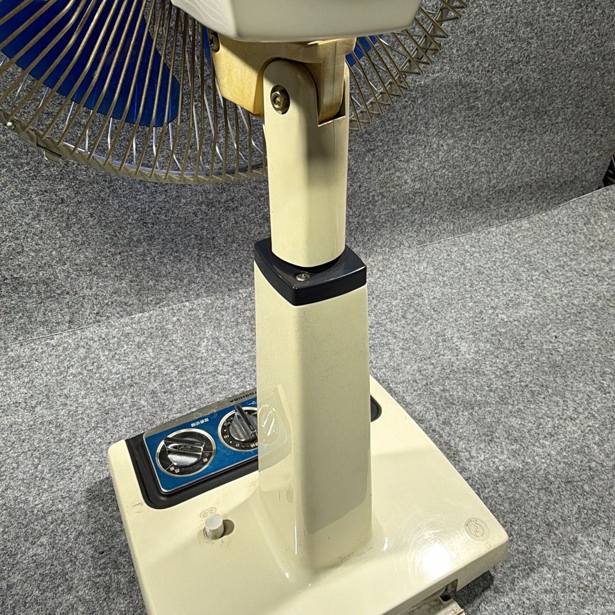 動作OK】東芝 扇風機 H-30D13 ブルー羽根 30cm 昭和レトロ TOSHIBA 首