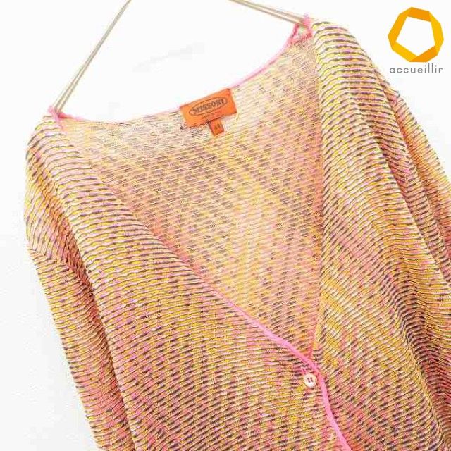 ミッソーニ MISSONI イタリア製 カーディガン トップス ロゴ ボタン