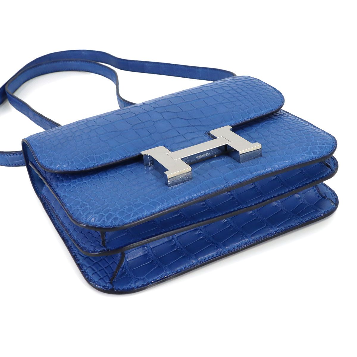未使用 展示品 エルメス HERMES クロコダイル アリゲーター コン 