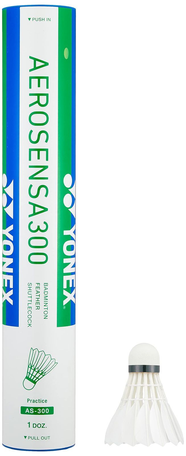 ヨネックス(YONEX) バドミントン シャトルコック エアロセンサ300 水鳥シャトル 12個入り 温度表示番号4(適正温度17~23℃) AS300 [単品]