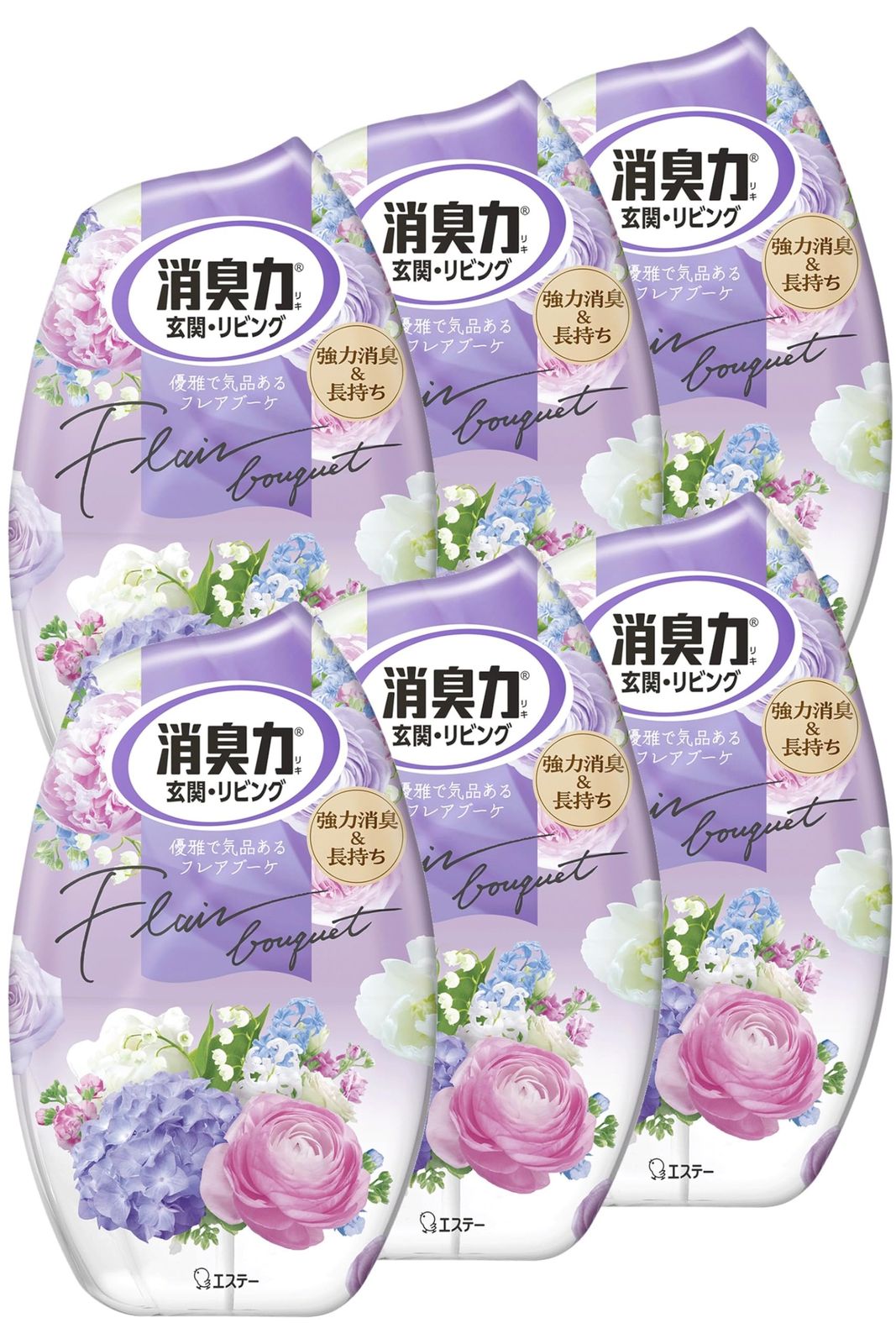 消臭力 [まとめ買い] 玄関 リビング 部屋用 置き型 フレアブーケ 400mL×6個 お部屋の消臭力 部屋 寝室 消臭剤 消臭 芳香剤 [お部屋用 6個]