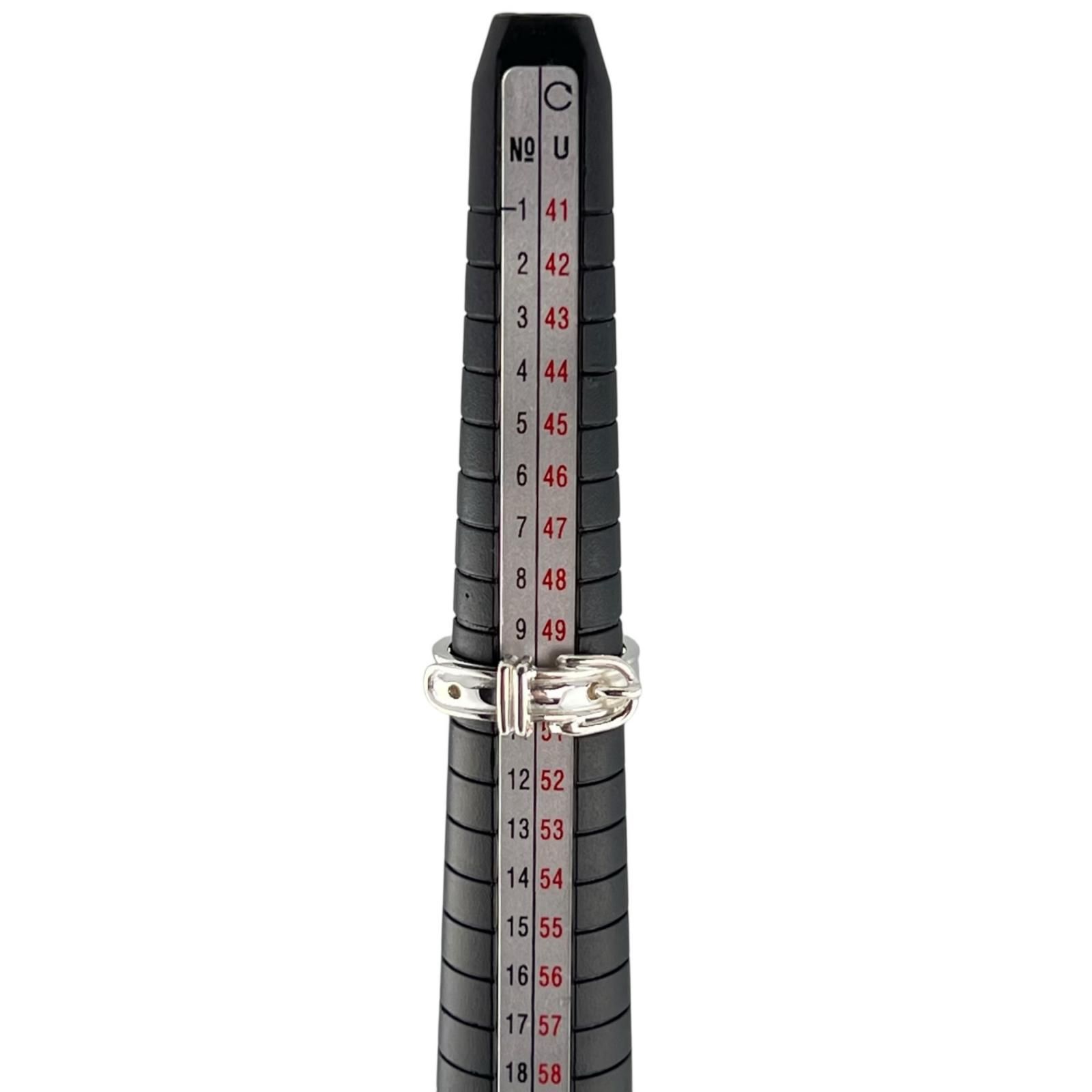 美品△HERMES エルメス サンチュール SV925 ベルトデザイン リング