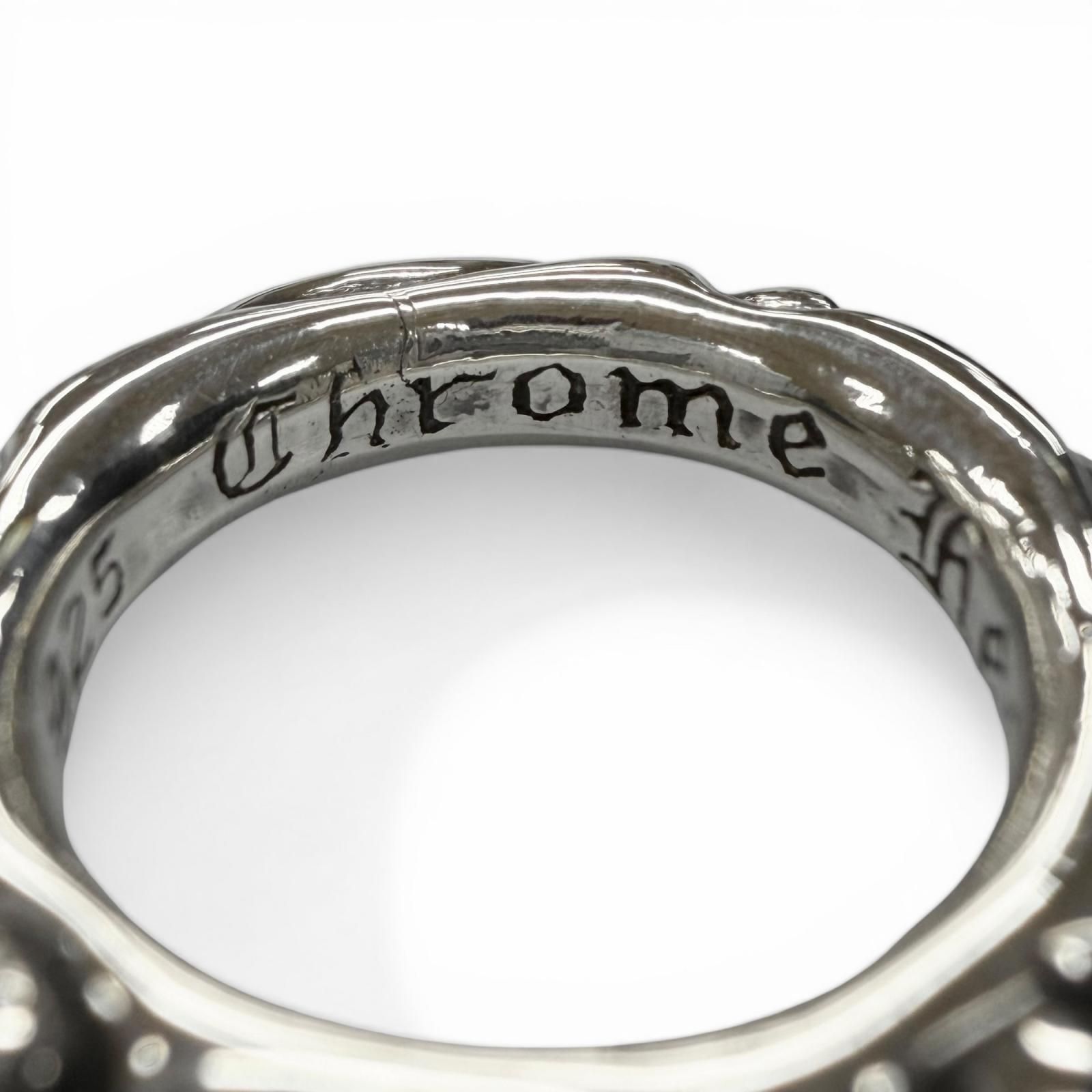 極美品▽CHROME HEARTS クロムハーツ スクロールバンド 925 リング 