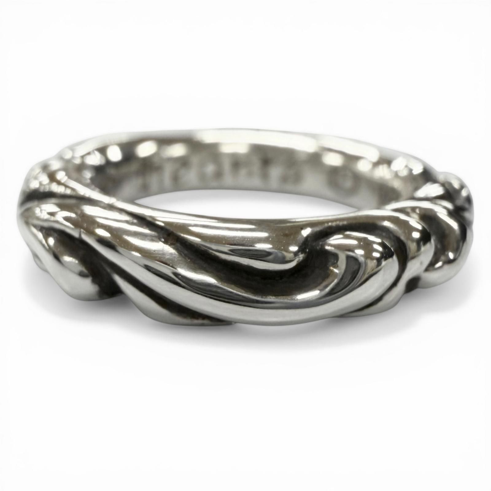 極美品▽CHROME HEARTS クロムハーツ スクロールバンド 925 リング 