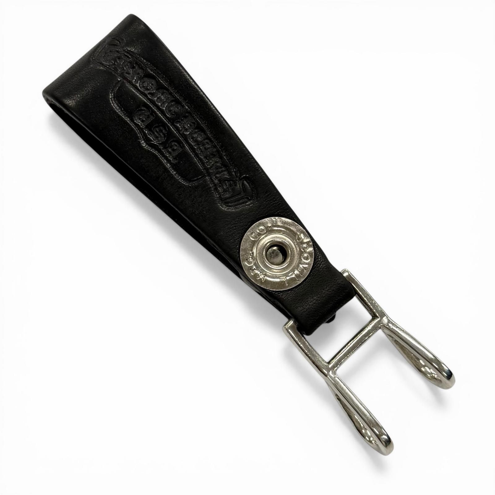 美品▽CHROME HEARTS クロムハーツ レザー 925 ベルトループ クロス