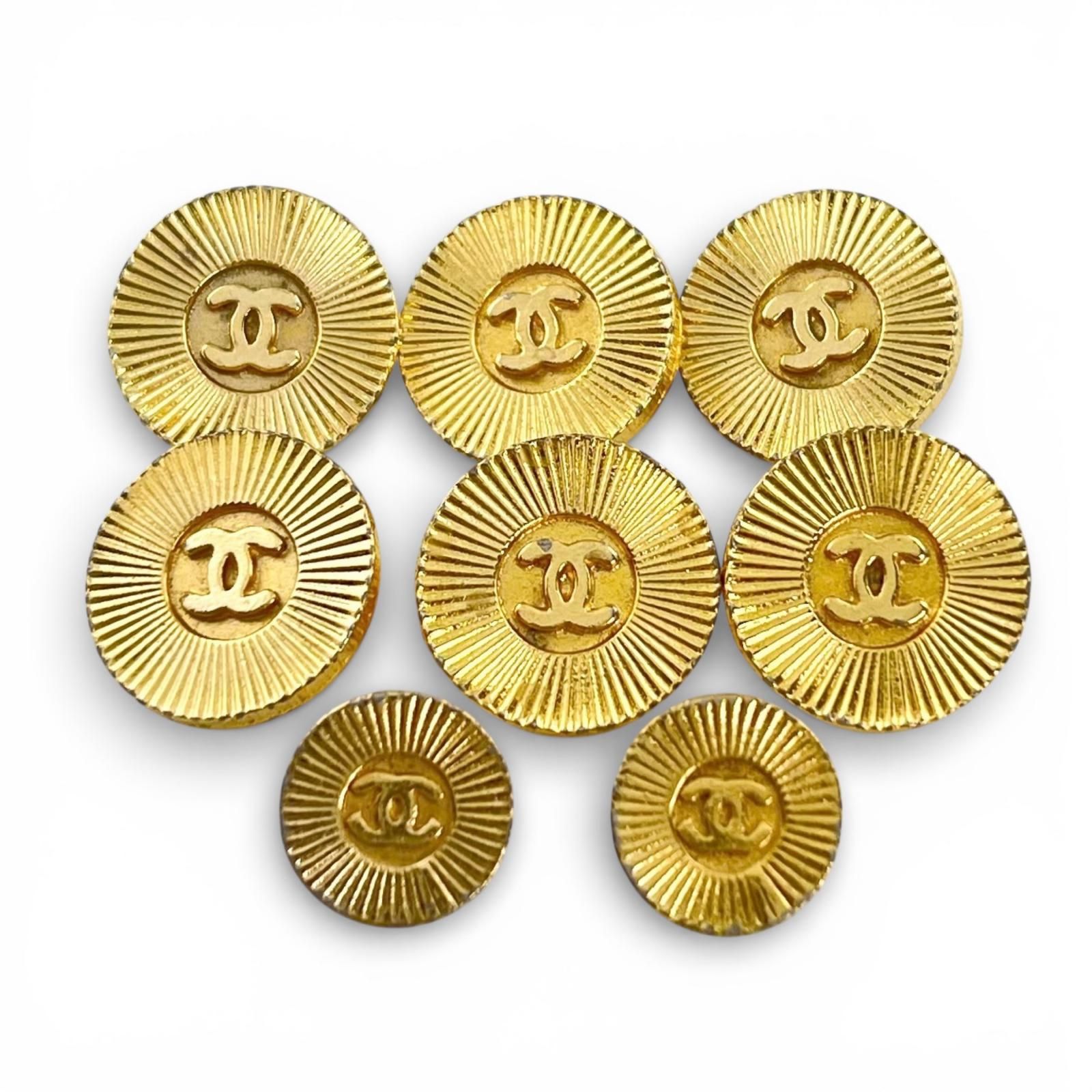 シャネル　ココマーク　ヴィンテージ　ボタン　ゴールド 美品△CHANEL シャネル ヴィンテージ ー ココマーク 裏ロゴ入り 金