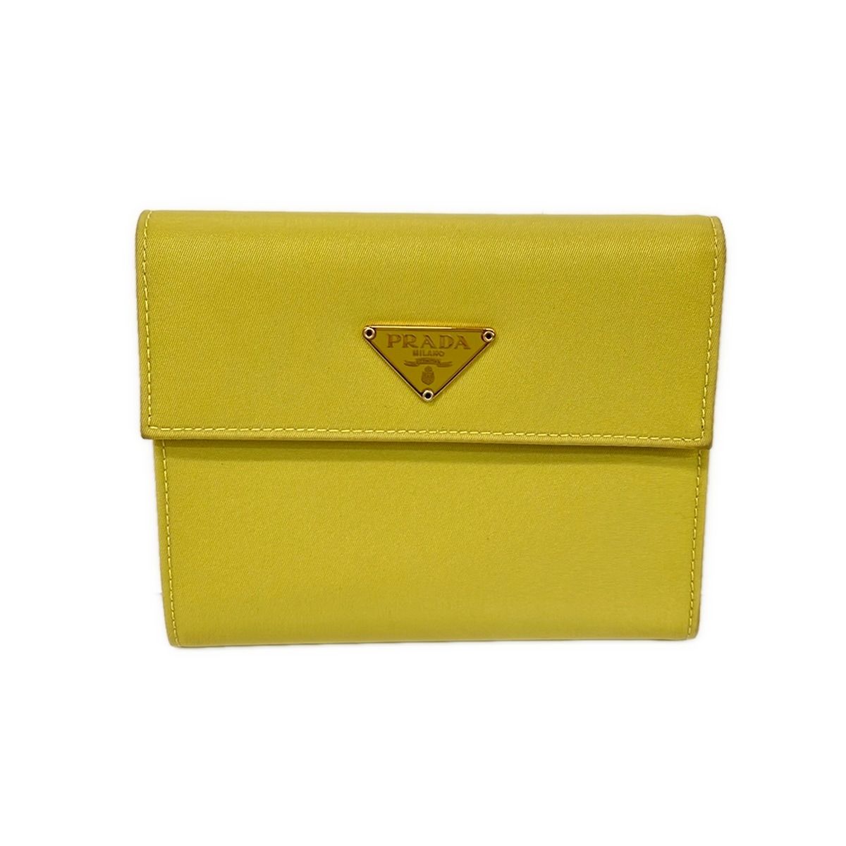 PRADA(プラダ) 3つ折り財布美品 - イエロー - メルカリ