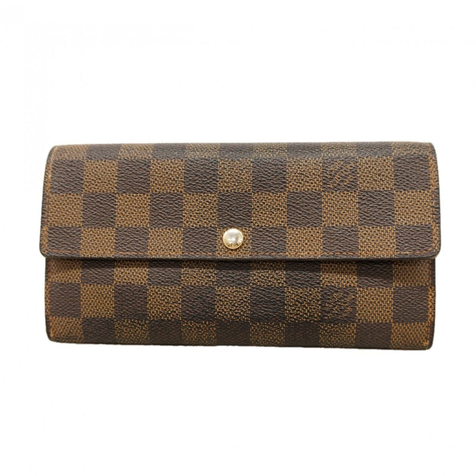 LOUIS VUITTON ルイヴィトン N61221 ポルトフォイユカイサ ダミエ レザー 長財布 ブラウン レディース LOUIS VUITTON（ルイ・ヴィトン） 長財布 ダミエ ポルトフォイユ