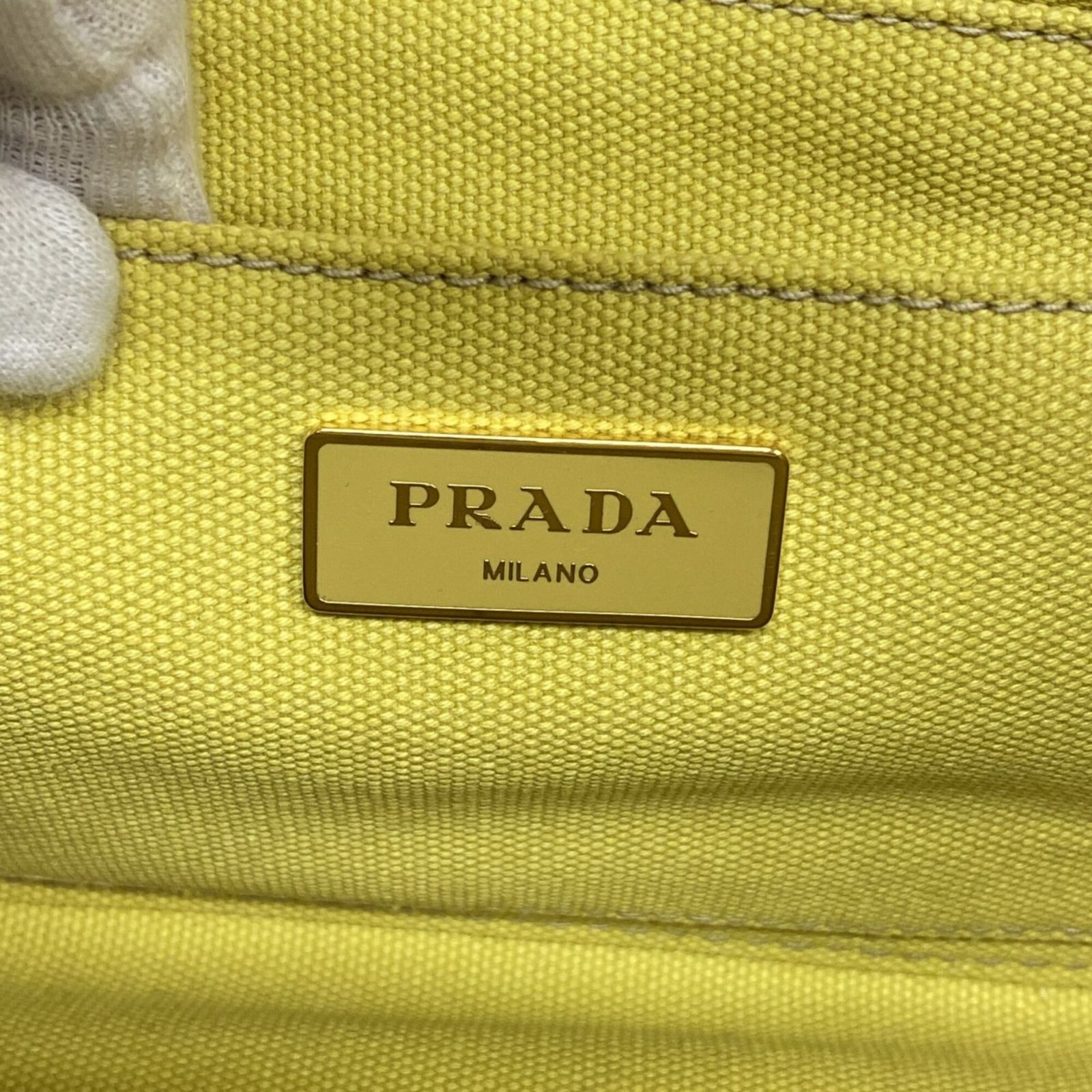 プラダ(Prada) プラダ トートバッグ カナパ キャンバス イエロー