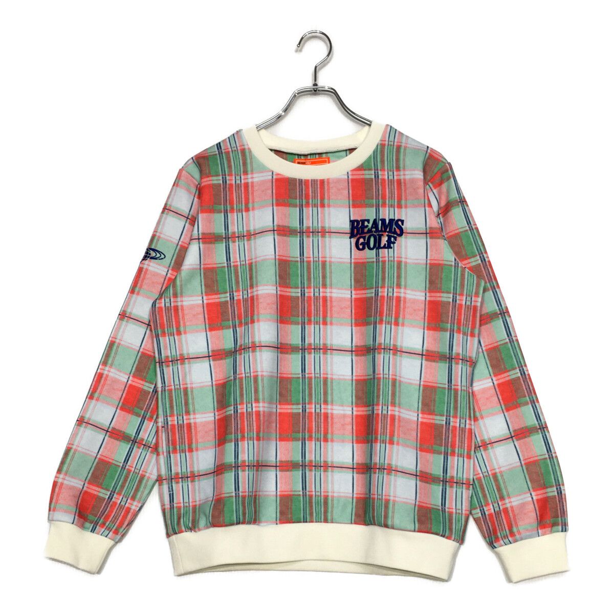 中古 メンズ ビームスゴルフ BEAMSGOLF スウェット L 赤系×グリーン