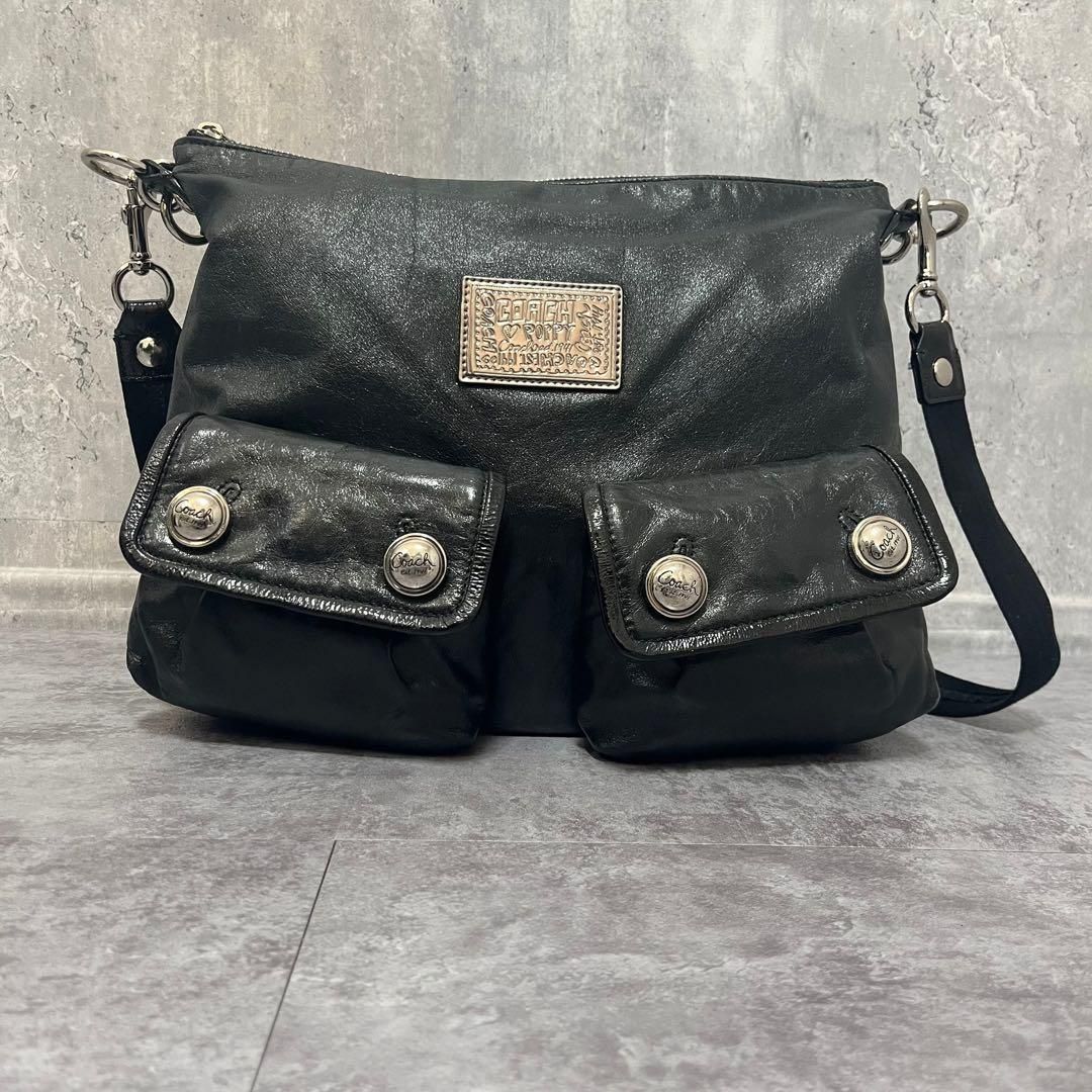 COACH】コーチ ポピー レザーショルダーバッグ ショルダーバッグ