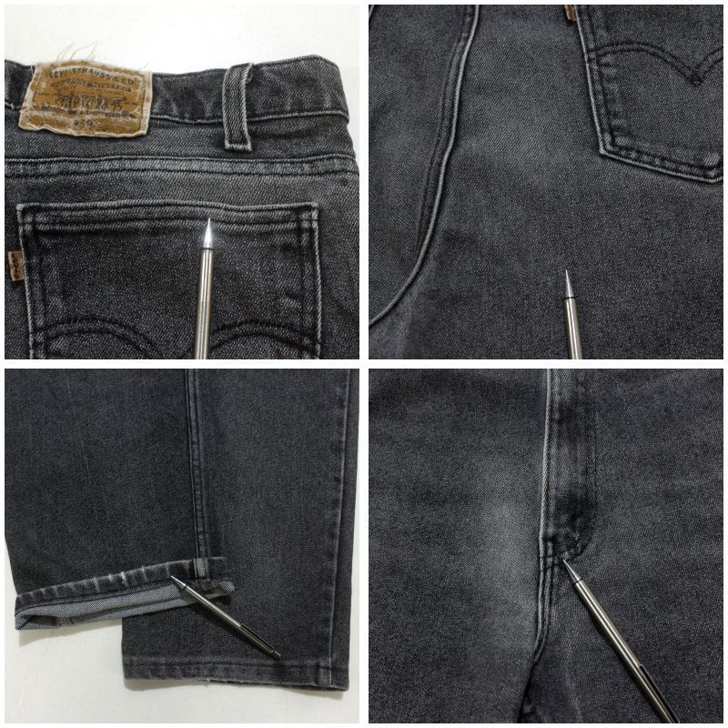 90s USA製 vintage Levi's 540 FLEX ストレッチ 先染めブラック デニム