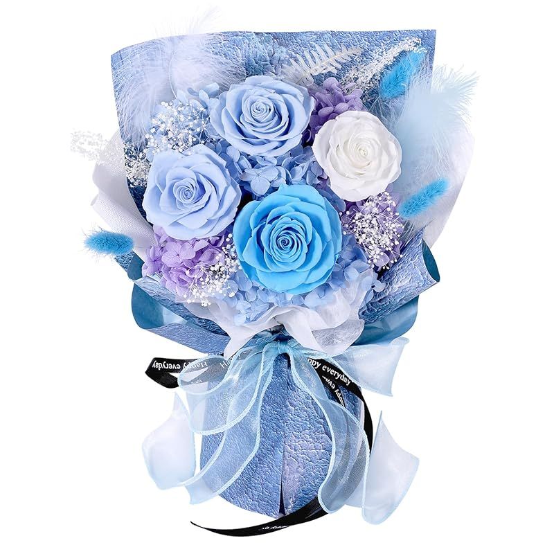 プリザーブドフラワー バラ 一本 青 プリザーブドフラワー 青い薔薇の