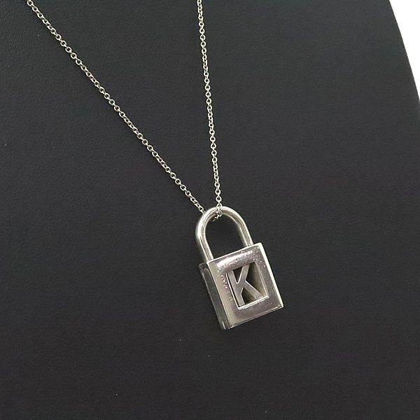 TIFFANY&Co. ティファニー アルファベット K カデナ ロック ネックレス